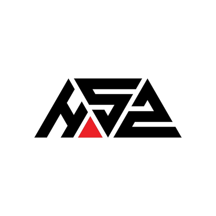 Vector diseño de logotipo de letra triangular hsz con forma de triángulo diseño del logotipo triangular ssz con monograma hsz triángulo vectorial plantilla de logotipo hsz con color rojo logotipo triangulares hsz simple elegante y lujoso logotipo hsz