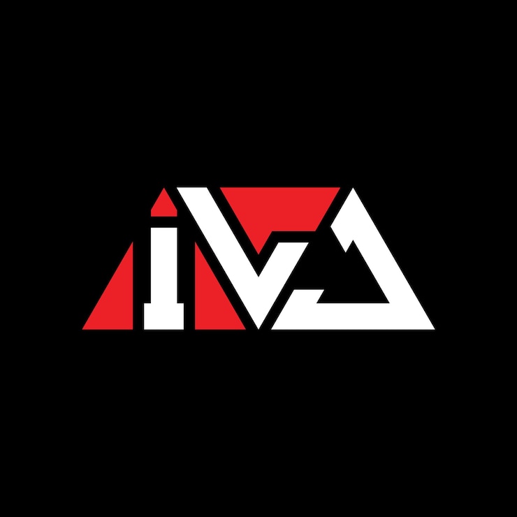 Vector diseño de logotipo de letra triangular ilj con forma de triángulo diseño de logotipo triángulo ilj monograma plantilla de logotipo vectorial triángulo ilj con color rojo logotipo triangular ilj sencillo elegante y lujoso logotipo ilj