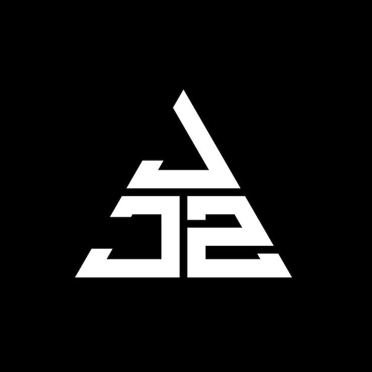 Vector diseño de logotipo de letra triangular jjz con forma de triángulo jjz diseño de logotipo triangular monograma jjz triángulo vectorial plantilla de logotipo con color rojo jjz logo triangular sencillo elegante y lujoso logotipo