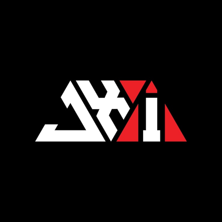 Vector diseño de logotipo de letra triangular jxi con forma de triángulo jxi diseño de logotipo triangular monograma jxi patrón de logotipo vectorial triangular con color rojo jxi logotipo triangular simple elegante y lujoso logotipo jxi