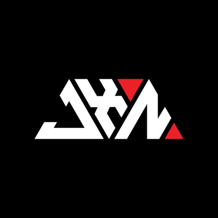 Vector diseño de logotipo de letra triangular jxn con forma de triángulo jxn diseño de logotipo triangular monograma jxn modelo de logotipo vectorial triangular con color rojo jxn logotipo triangle sencillo elegante y lujoso logotipo jxn
