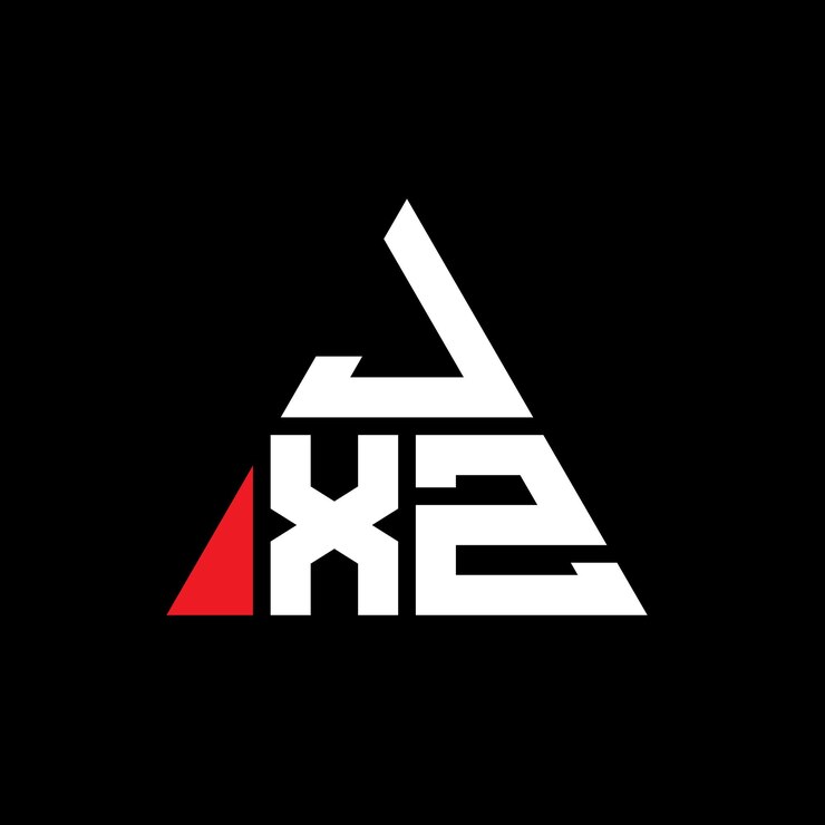 Vector diseño de logotipo de letra triangular jxz con forma de triángulo jxz diseño de logotipo triangular monograma jxz triángulo vectorial plantilla de logotipo con color rojo jxz logo triangular sencillo elegante y lujoso logotipo