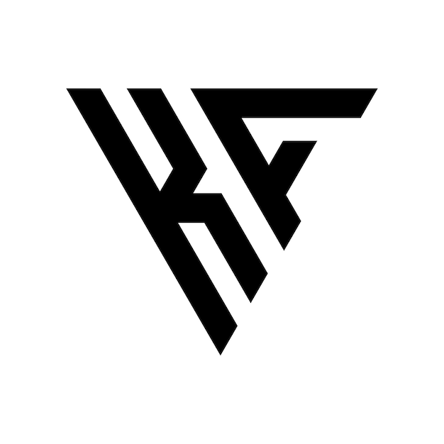 Diseño del logotipo de la letra triangular KA