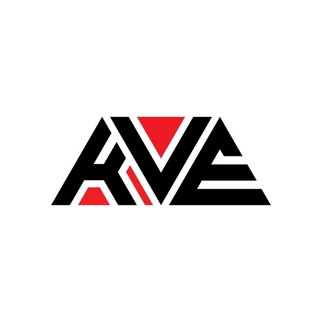 Diseño de logotipo de letra triangular KVE con forma de triángulo KVE diseño de logotipo triangular monograma KVE triángulo vectorial plantilla de logotipo con color rojo KVE logotipo Triangular Simple Elegante y lujoso Logotipo KVE