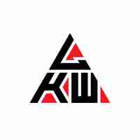Vector diseño de logotipo de letra triangular lkw con forma de triángulo lkw diseño de logotipo triangular monograma lkw triángulo vectorial plantilla de logotipo con color rojo lkw logotipía triangular sencilla elegante y lujosa