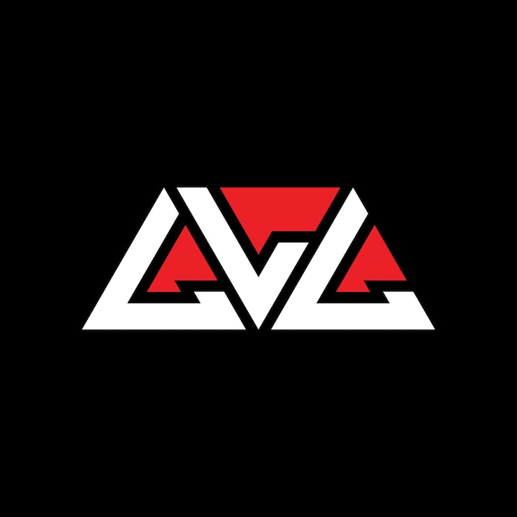 Vector diseño de logotipo de letra triangular lll con forma de triángulo diseño del logotipo triangular monograma lll triángulo vectorial plantilla de logotipo con color rojo lll logotipo triangular simple logotipo elegante y lujoso lll