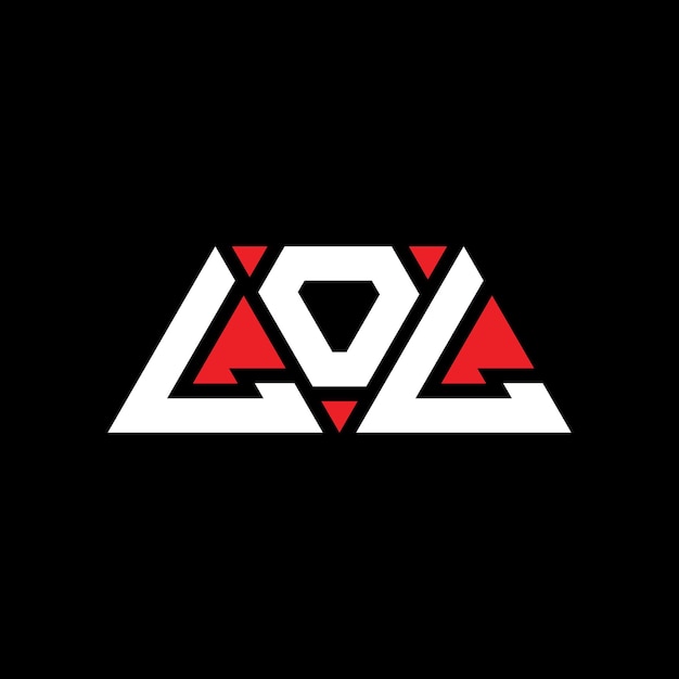 Diseño del logotipo de la letra triangular LOL con forma de triángulo Triángulo LOL