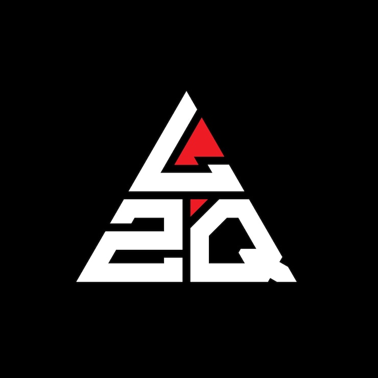 Vector diseño de logotipo de letra triangular lzq con forma de triángulo lzq diseño de logotipo triangular monograma lzq triángulo vectorial plantilla de logotipo con color rojo lzq logotipo triangular logotipo sencillo elegante y lujoso