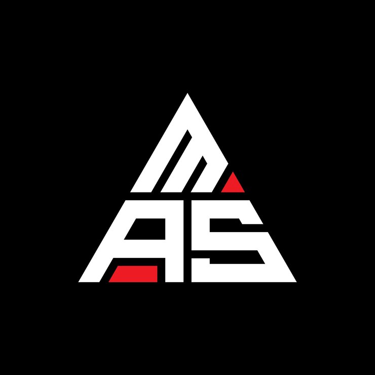 Vector diseño de logotipo de letra triangular mas con forma de triángulo mas diseño de logotipo triangular monograma mas plantilla de logotipo vectorial triangular con color rojo mas logotipo triangular simple elegante y lujoso logotipo