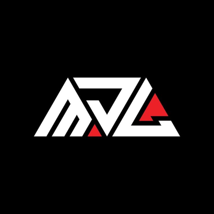 Vector diseño de logotipo de letra triangular mjl con forma de triángulo mjl diseño de logotipo triangular monograma mjl triángulo vector logotipo plantilla con color rojo mjl logo triangular sencillo elegante y lujoso logotipo mjl