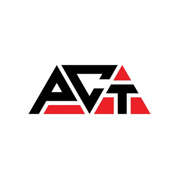 Diseño de logotipo de letra triangular PCT con forma de triángulo Diseño de logótipo triangular monograma PCT triángulo vectorial plantilla de logotipo con color rojo PCT logotipo triangulares Simple Elegante y lujoso Logotipo PCT