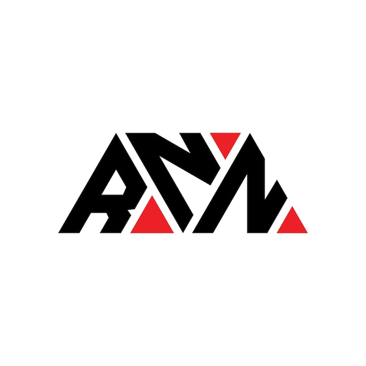 Vector diseño de logotipo de letra triangular rnn con forma de triángulo rnn diseño de logotipo triangular monograma rnn triángulo vectorial plantilla de logotipo con color rojo rnn logo triangular sencillo elegante y lujoso logotipo rnn