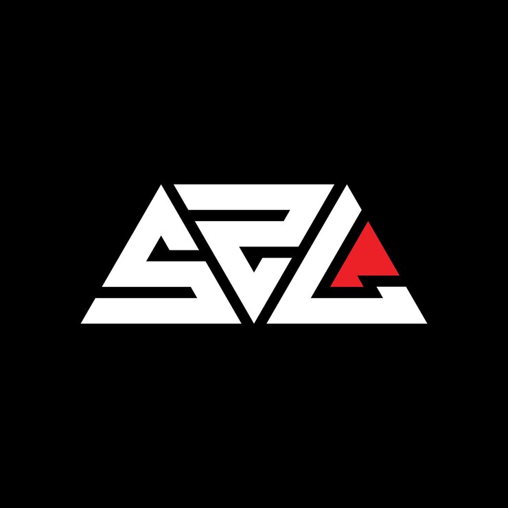 Vector diseño de logotipo de letra triangular szl con forma de triángulo diseño del logotipo de triángulos szl monograma szl triángulo vectorial plantilla de logotipo con color rojo szl logotipo triangular simple elegante y lujoso logotipo szl