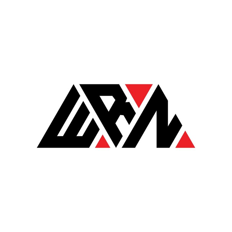 Vector diseño de logotipo de letra triangular wrn con forma de triángulo diseño del logotipo de triángulos wrn monograma plantilla de logotipo vectorial triangular wrn con color rojo logotipo triangular simple elegante y lujoso logotipo wrn