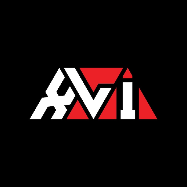Vector diseño de logotipo de letra triangular xli con forma de triángulo xli diseño de logotipo triangular monograma xli patrón de logotipo vectorial triangular con color rojo xli logotipo triangular simple elegante y lujoso logotipo xli