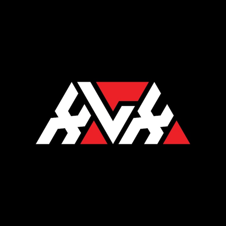 Vector diseño de logotipo de letra triangular xlx con forma de triángulo diseño de logotipo triangular monograma xlx triángulo vectorial plantilla de logotipo con color rojo xlx logo triangular sencillo elegante y lujoso logotipo xlx