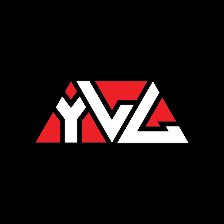 Vector diseño de logotipo de letra triangular yll con forma de triángulo diseño de diseño de logotipo triángulo yll monograma plantilla de logotipo vectorial de triángulos yll con color rojo logotipo triangular simple elegante y lujoso yll