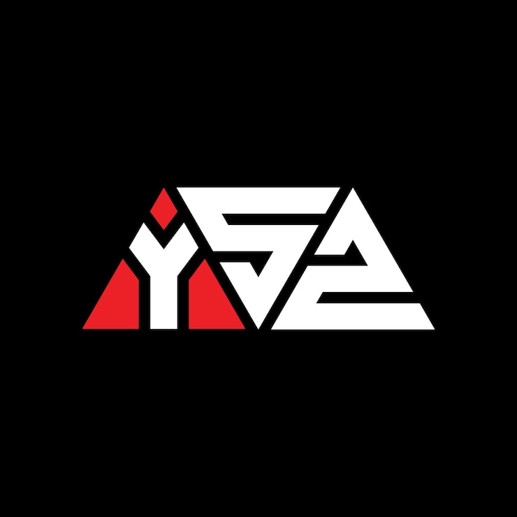 Vector diseño de logotipo de letra triangular ysz con forma de triángulo ysz diseño de logotipo triangular monograma ysz triángulo vectorial plantilla de logotipo con color rojo ysz logo triangular sencillo elegante y lujoso logotipo ysz