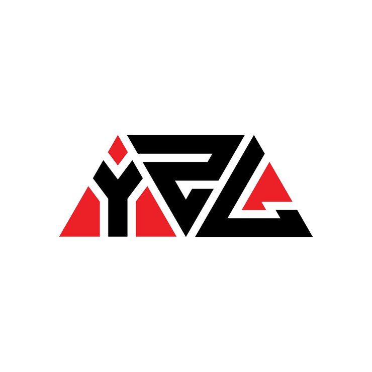 Vector diseño de logotipo de letra triangular yzl con forma de triángulo diseño del logotipo triangularyzl monograma plantilla de logotipo vectorial triangular con color rojo logotipo triangulares yzl simple elegante y lujoso logotipo yzl