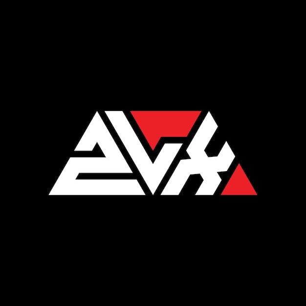 Diseño de logotipo de letra triangular ZLX con forma de triángulo ZLX diseño de logotipo triangular monograma ZLX triángulo vectorial plantilla de logotipo con color rojo ZLX logotipo Triangular Simple Elegante y lujoso Logotipo ZLX