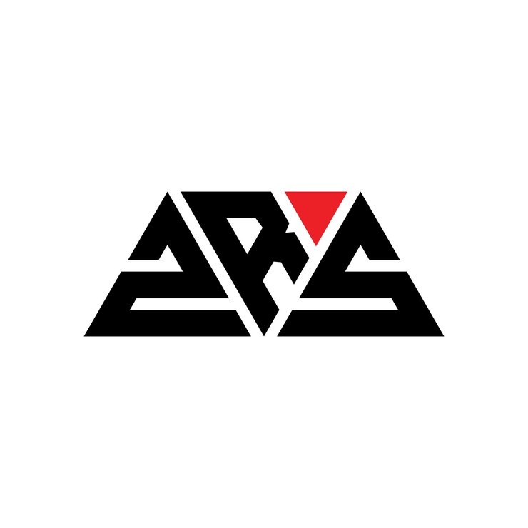 Vector diseño de logotipo de letra triangular zrs con forma de triángulo zrs diseño de logotipo triangular monograma zrs modelo de logotipo vectorial triangular con color rojo zrs logotipo triangle sencillo elegante y lujoso logotipo zrs