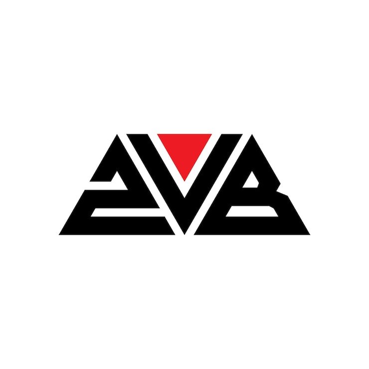 Vector diseño de logotipo de letra triangular zvb con forma de triángulo diseño del logotipo triangular de zvb monograma plantilla de logotipo vectorial triangular zvb con color rojo logotipo triangulares zvb simple elegante y lujoso logotipo zvb