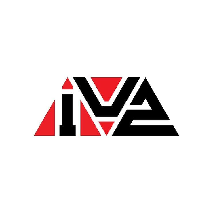 Vector diseño del logotipo de la letra triángulo iuz con forma de triángulo diseño del logotipo triángulo monograma iuz triángulo vectorial plantilla del logotipo con color rojo logotipo triangular iuz sencillo elegante y lujoso logotipo iuz