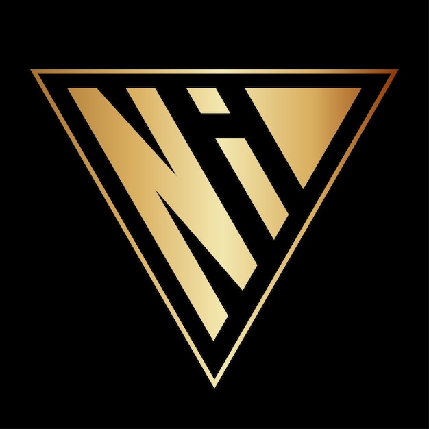 Diseño del logotipo de la letra triángulo N
