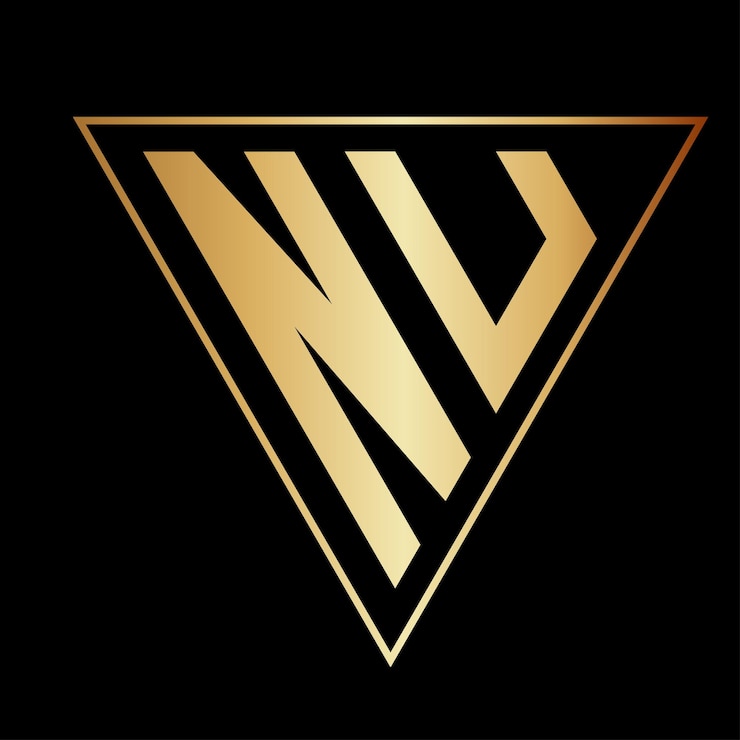 Vector diseño del logotipo de la letra triángulo n