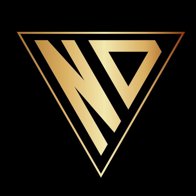 Diseño del logotipo de la letra triángulo N