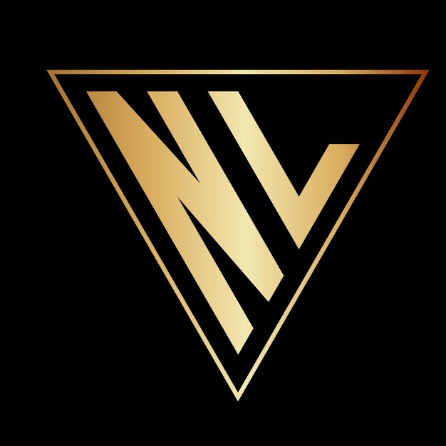 Diseño del logotipo de la letra triángulo N