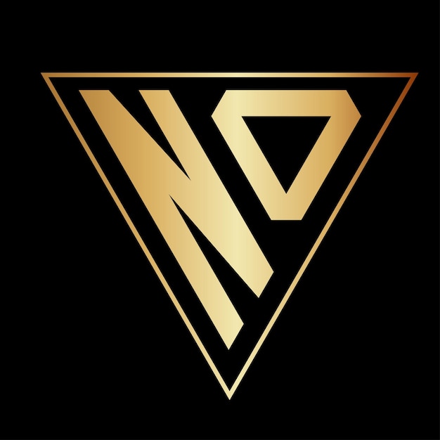 Diseño del logotipo de la letra triángulo N