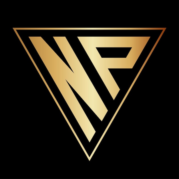 Diseño del logotipo de la letra triángulo N
