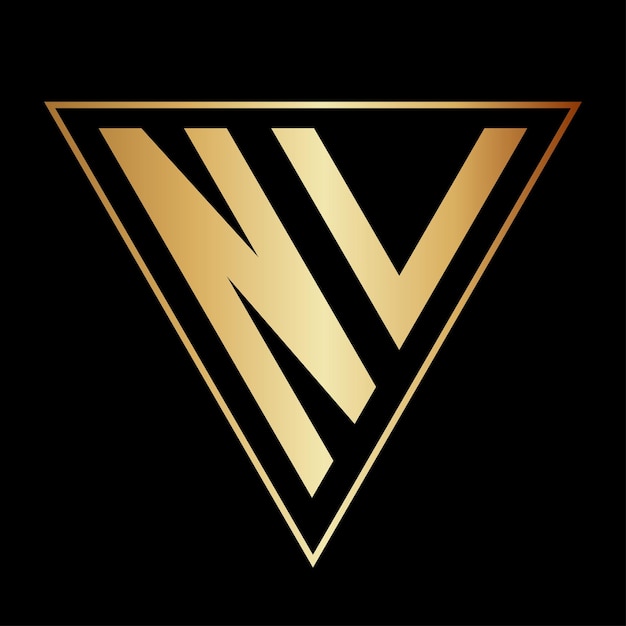 Diseño del logotipo de la letra triángulo N