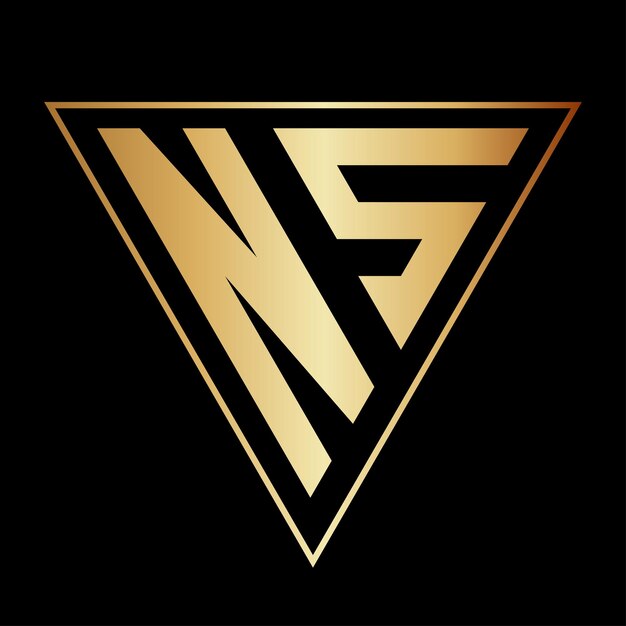 Diseño del logotipo de la letra triángulo N