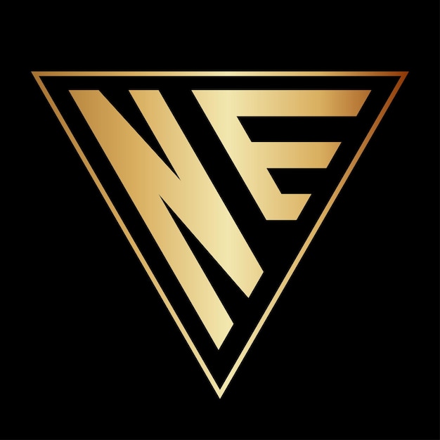 Diseño del logotipo de la letra triángulo N
