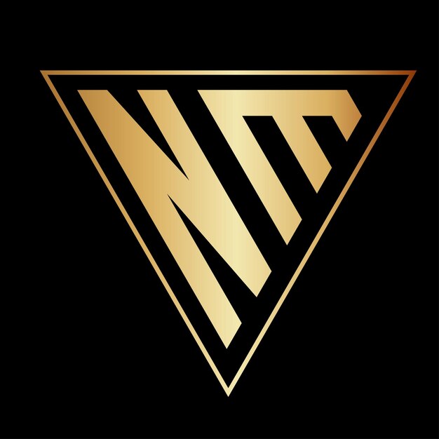 Diseño del logotipo de la letra triángulo N