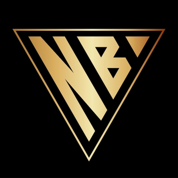Diseño del logotipo de la letra triángulo N