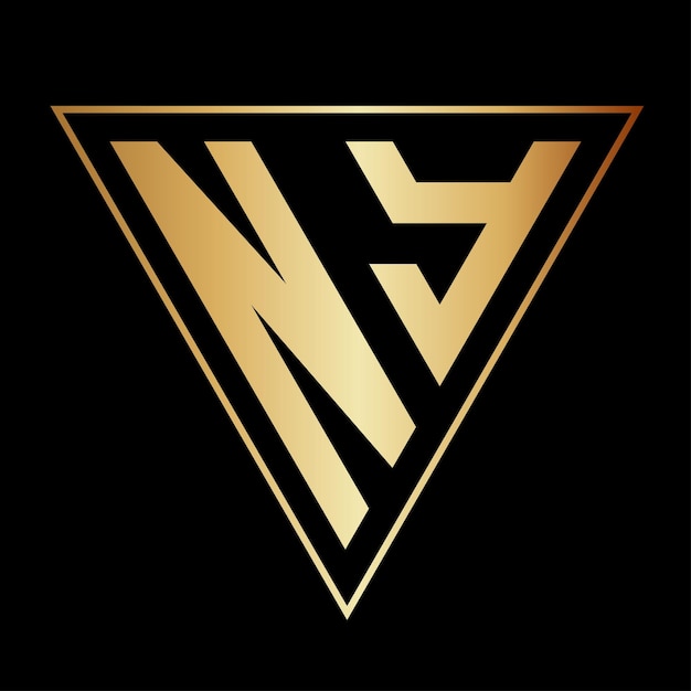 Diseño del logotipo de la letra triángulo N