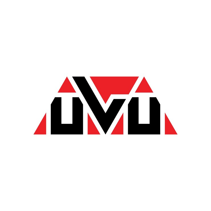 Vector diseño del logotipo de la letra triángulo ulu con forma de triángulo diseño del logotipo triángulo monograma ulu triángulo vectorial plantilla del logotipo con color rojo logotipo triangular ulu sencillo elegante y lujoso logotipo ulu