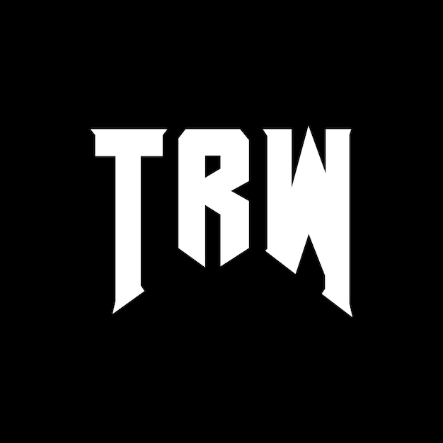 Diseño de logotipo de letra TRW para la compañía de tecnología TRW diseño de logotipo combinación de colores blanco y negro TRW logotipo TRW vector TRW diseño del icono TRW alfabeto TRW tipografía diseño del logotipo
