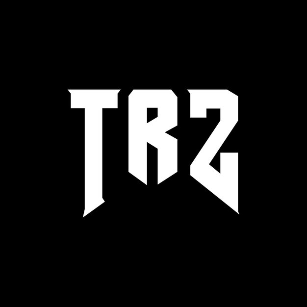 Diseño de logotipo de letra TRZ para la compañía de tecnología TRZ diseño de logotipo combinación de colores blanco y negro TRZ logotipo TRZ vector TRZ diseño del icono TRZ alfabeto TRZ tipografía diseño del logotipo