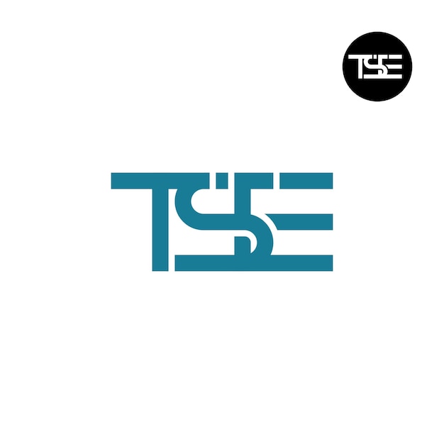 Diseño del logotipo de la letra TSE Monograma