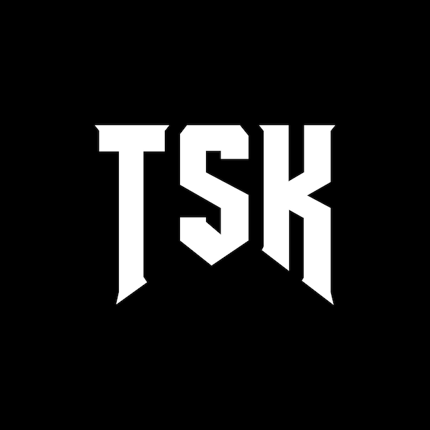 Diseño de logotipo de letra TSK para una empresa de tecnología Diseño de Logotipo TSK combinación de colores blanco y negro Diseño de diseño de logotipo TSK Vector TSK Diseño de icono TSK Alfabeto TSK Tipografía