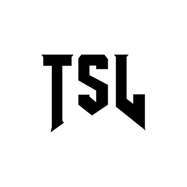 Diseño de logotipo de letra TSL para una empresa de tecnología Diseño de Logotipo TSL combinación de colores blanco y negro Diseño de Logos TSL Vector TSL Diseño de Iconos TSL Alfabeto TSL Tipo de Logotipo