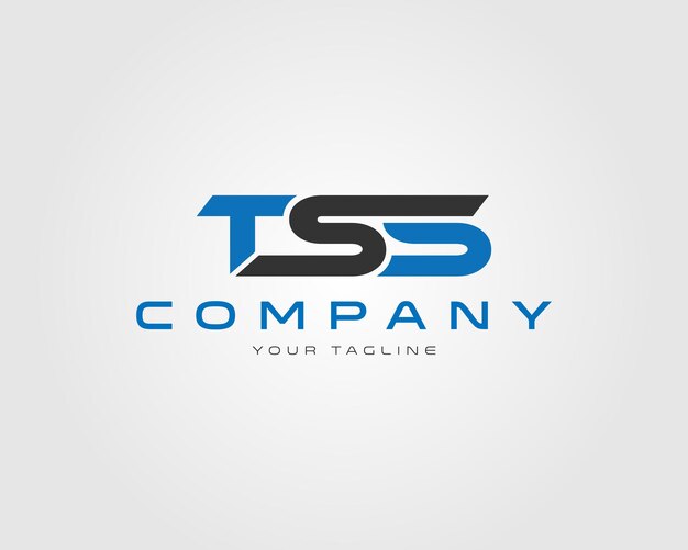 Diseño del logotipo de la letra TSS sencillo, minimalista y elegante plantilla de ilustración vectorial