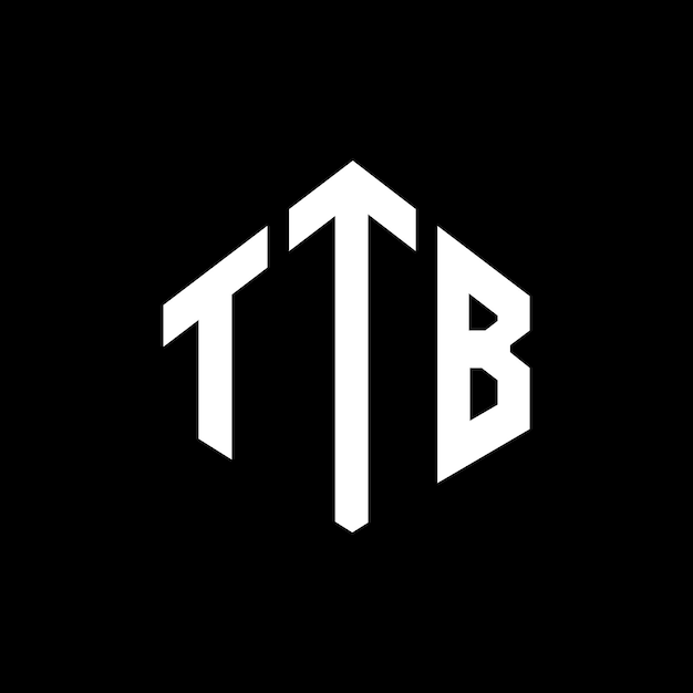Diseño del logotipo de la letra TTB con forma de polígono TTB poligono y forma de cubo diseño del logotipo del vector de hexágono TTB plantilla de logotipo de colores blanco y negro TTB monograma de negocios y logotipo inmobiliario