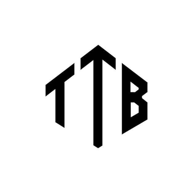 Diseño del logotipo de la letra TTB con forma de polígono TTB poligono y forma de cubo diseño del logotipo del vector de hexágono TTB plantilla de logotipo de colores blanco y negro TTB monograma de negocios y logotipo inmobiliario