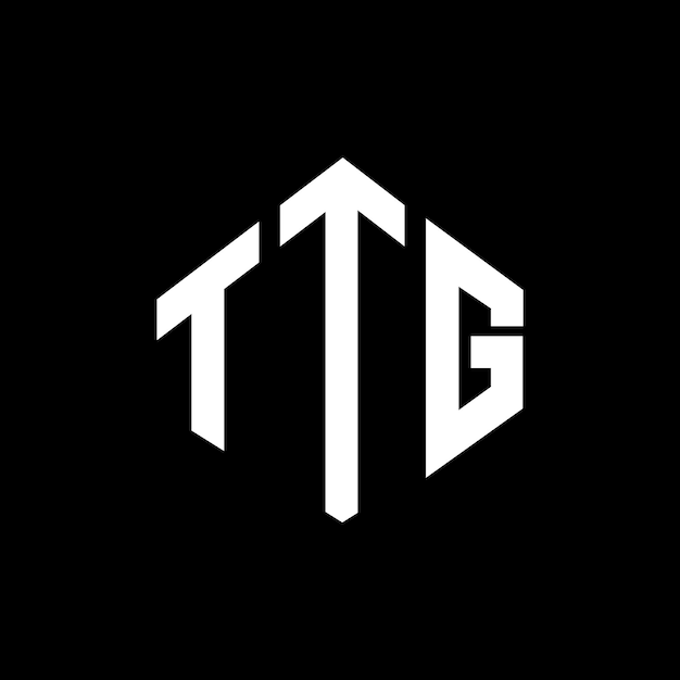 Diseño del logotipo de la letra TTG con forma de polígono TTG diseño del logotipo del polígono y la forma del cubo TTG hexágono patrón del logotipo vectorial colores blanco y negro TTG monograma logotipo de negocios e inmobiliario