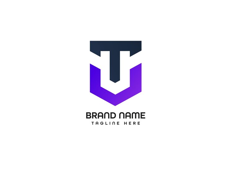 Diseño de logotipo de letra TU